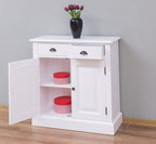 Kommode Weiß Landhausmöbel Kiefernholz Massiv 85x85x35 cm