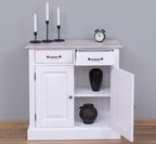 Kommode Altweiß Landhausmöbel Kiefernholz Massiv 85x85x35 cm