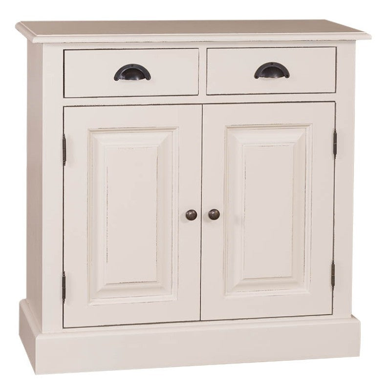 Kommode Creme Landhausmöbel Kiefernholz Massiv 85x85x35 cm