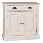 Kommode Creme Landhausmöbel Kiefernholz Massiv 85x85x35 cm