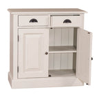 Kommode Creme Landhausmöbel Kiefernholz Massiv 85x85x35 cm