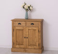 Kommode Natur Landhausmöbel Kiefernholz Massiv 85x85x35 cm
