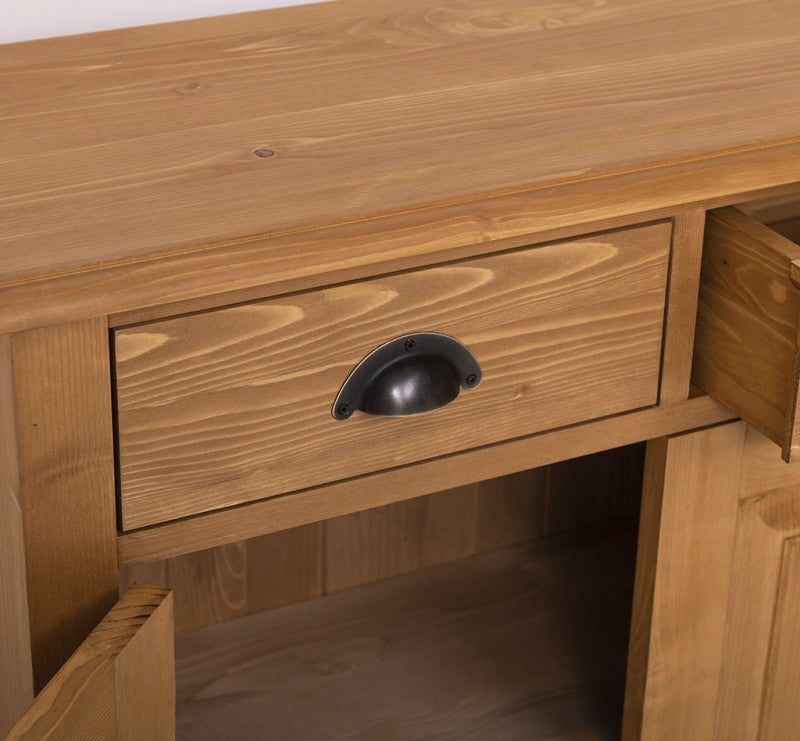 Kommode Natur Landhausmöbel Kiefernholz Massiv 85x85x35 cm