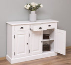 Sideboard Landhausmöbel Weiß 120x85x35 cm Kiefernholz massiv