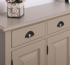 Sideboard Landhausmöbel Sand Beige 120x85x35 cm Kiefernholz massiv