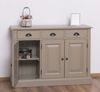 Sideboard Landhausmöbel Sand Beige 120x85x35 cm Kiefernholz massiv