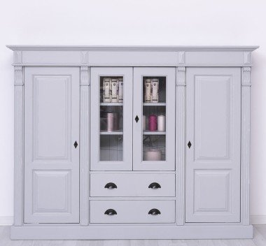 Büffet 180x140x39 cm Kiefernholz massiv mit 4 Türen und 2 Schubladen