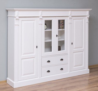 Landhausmöbel Büffet Weiß 180x140x39 cm Kiefernholz massiv