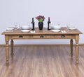 Esstisch mit 3 Schubladen Kiefernholz Massiv gewachst 180x78x90 cm