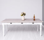 Esstisch mit 3 Schubladen Kiefernholz Massiv 180x78x90 cm