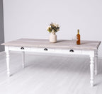 Esstisch mit 3 Schubladen Kiefernholz Massiv 210x78x90 cm