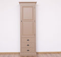 Landhausstil Schrank Sand Beige 75x220x40 cm Kiefernholz massiv