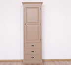 Landhausstil Schrank Sand Beige 75x220x40 cm Kiefernholz massiv