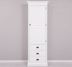 Landhaus Schrank Weiß 75x220x40 cm Kiefernholz massiv