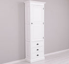Landhaus Schrank Weiß 75x220x40 cm Kiefernholz massiv