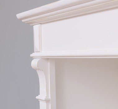 Landhaus Büffet Weiß 160x160x39 cm Kiefernholz massiv