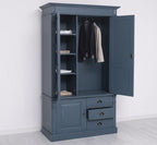 Schrank Kleiderschrank 121x210x59 cm Kiefernholz massiv
