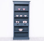 Bücherregal Landhausmöbel Blau Kiefernholz Massiv 91x197x39 cm