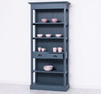 Bücherregal Landhausmöbel Blau Kiefernholz Massiv 91x197x39 cm