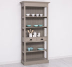 Landhausmöbel Bücherregal Anthrazit Grau Kiefernholz Massiv 91x197x39 cm