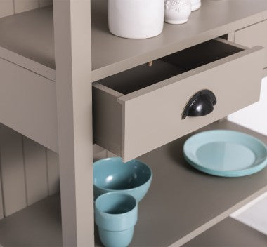 Landhausmöbel Bücherregal Anthrazit Grau Kiefernholz Massiv 91x197x39 cm