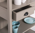 Landhausmöbel Bücherregal Anthrazit Grau Kiefernholz Massiv 91x197x39 cm