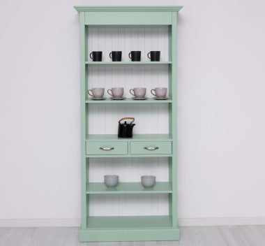 Landhausmöbel Salbei grün Kiefernholz Massiv 91x197x39 cm