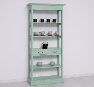 Landhausmöbel Salbei grün Kiefernholz Massiv 91x197x39 cm