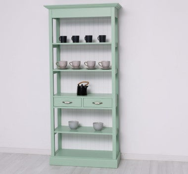 Landhausmöbel Salbei grün Kiefernholz Massiv 91x197x39 cm