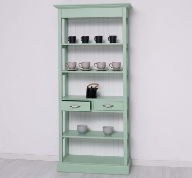 Landhausmöbel Salbei grün Kiefernholz Massiv 91x197x39 cm