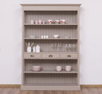 Landhaus Bücherregal Grau Beige Kiefernholz Massiv 141x197x39 cm