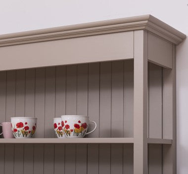 Landhaus Bücherregal Grau Beige Kiefernholz Massiv 141x197x39 cm