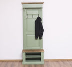 Landhaus Garderobe Salbei Grün 80x210x41 cm Kiefernholz massiv