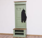 Landhaus Garderobe Salbei Grün 80x210x41 cm Kiefernholz massiv