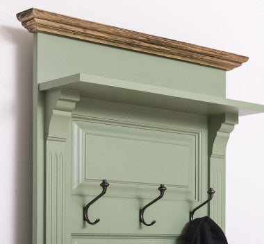Landhaus Garderobe Salbei Grün 80x210x41 cm Kiefernholz massiv