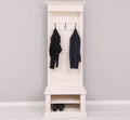 Landhausmöbel Garderobe Weiß 80x210x41 cm Kiefernholz massiv