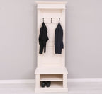 Landhausmöbel Garderobe Weiß 80x210x41 cm Kiefernholz massiv