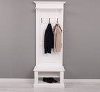 Landhaus Garderobe Weiß 80x210x41 cm Kiefernholz massiv