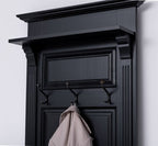 Landhausmöbel Garderobe Schwarz 80x210x41 cm Kiefernholz massiv