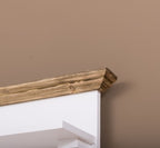 Landhaus Garderobe Weiß Natur 80x210x41 cm Kiefernholz massiv
