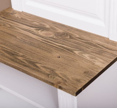 Landhaus Garderobe Weiß Natur 80x210x41 cm Kiefernholz massiv