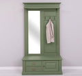 Landhaus Garderobe Salbei Grün 121x210x41 cm Kiefernholz massiv