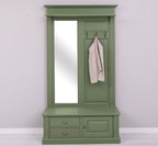 Landhaus Garderobe Salbei Grün 121x210x41 cm Kiefernholz massiv