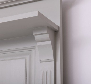 Garderobe mit Spiegel einer Tür und 2 Schubladen 121x210x41 cm Kiefernholz massiv