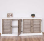 Sideboard Shabby Chic mit 4 Türen 209x90x37 cm Kiefernholz massiv