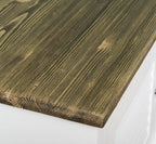 Landhaus Lowboard Weiß Kiefernholz Massiv 160x56x46 cm