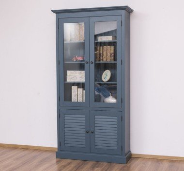 Schrank Regal Vitrine 110x210x39 cm Kiefernholz massiv