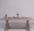 Esstisch mit Säulenbeinen 210x78x90 cm Natur Kiefer Massivholz