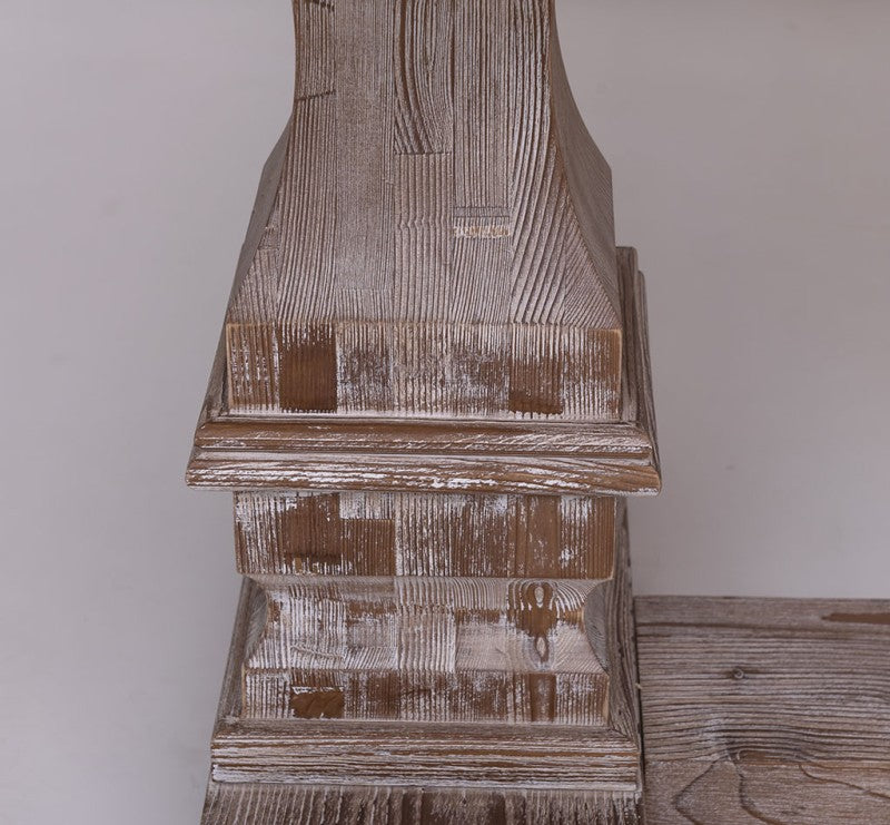Esstisch mit Säulenbeinen 210x78x90 cm Natur Kiefer Massivholz