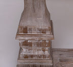 Esstisch mit Säulenbeinen 210x78x90 cm Natur Kiefer Massivholz